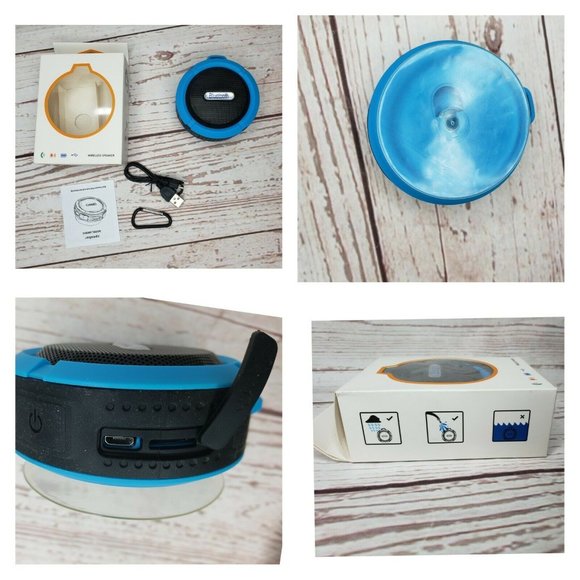 Blue Wireless Bluetooth Speaker Outdoor Sports Portable Small Stereo Waterproof - Picture 2 of 12
